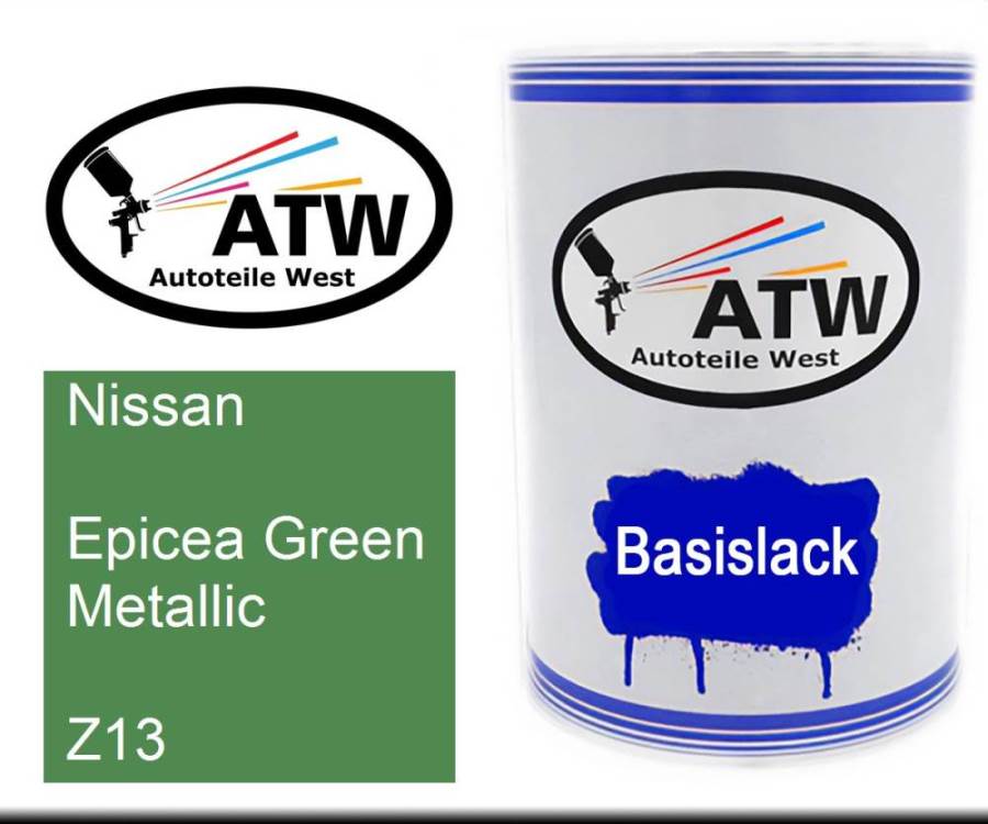 Nissan, Epicea Green Metallic, Z13: 500ml Lackdose, von ATW Autoteile West.